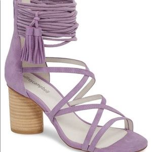 Jeffrey Campbell Despina Suede Lavender Sandals